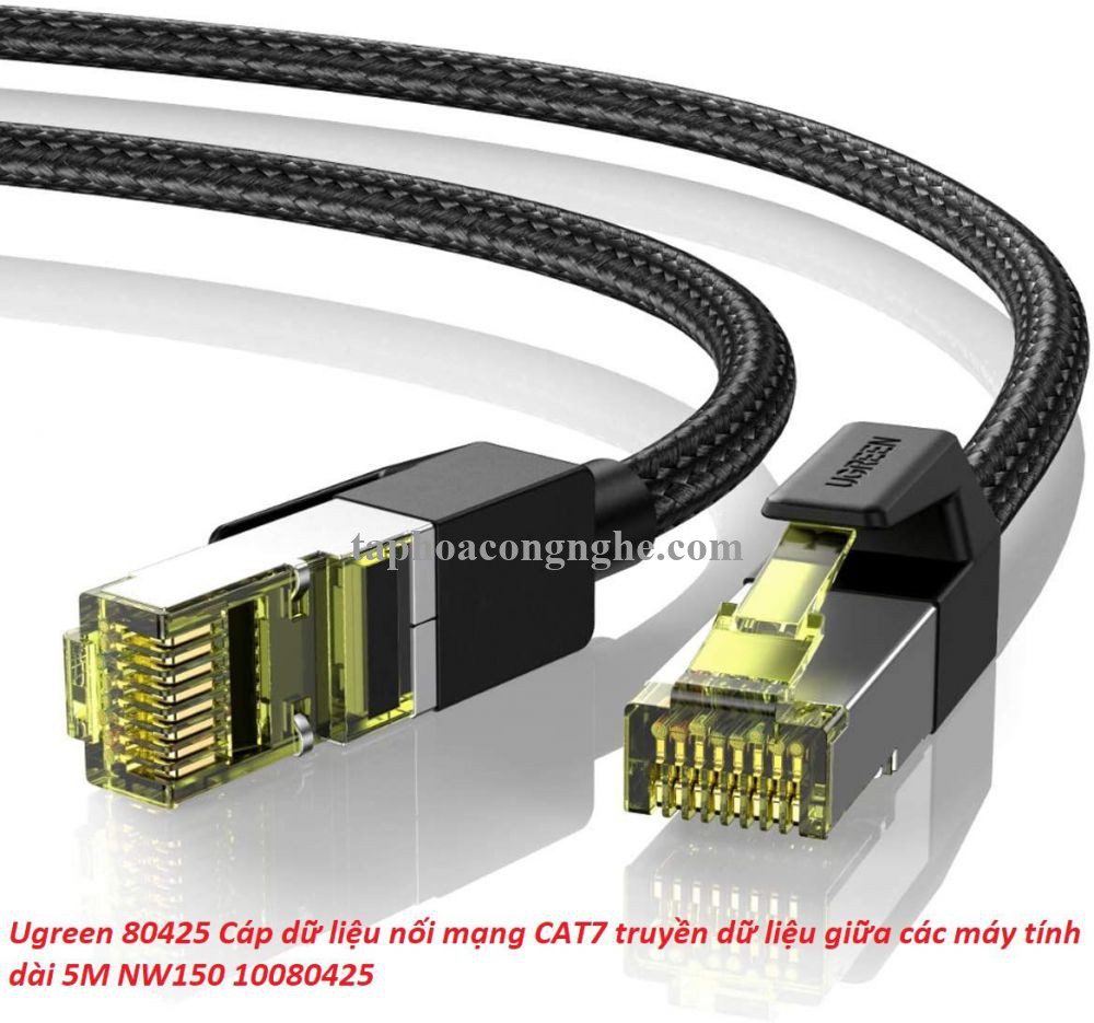 Ugreen 80425 5M CAT7 OD5.5mm cáp mạng truyền dữ liệu giữa các máy tính NW150 30080425